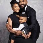 Banky W,Adesua and child